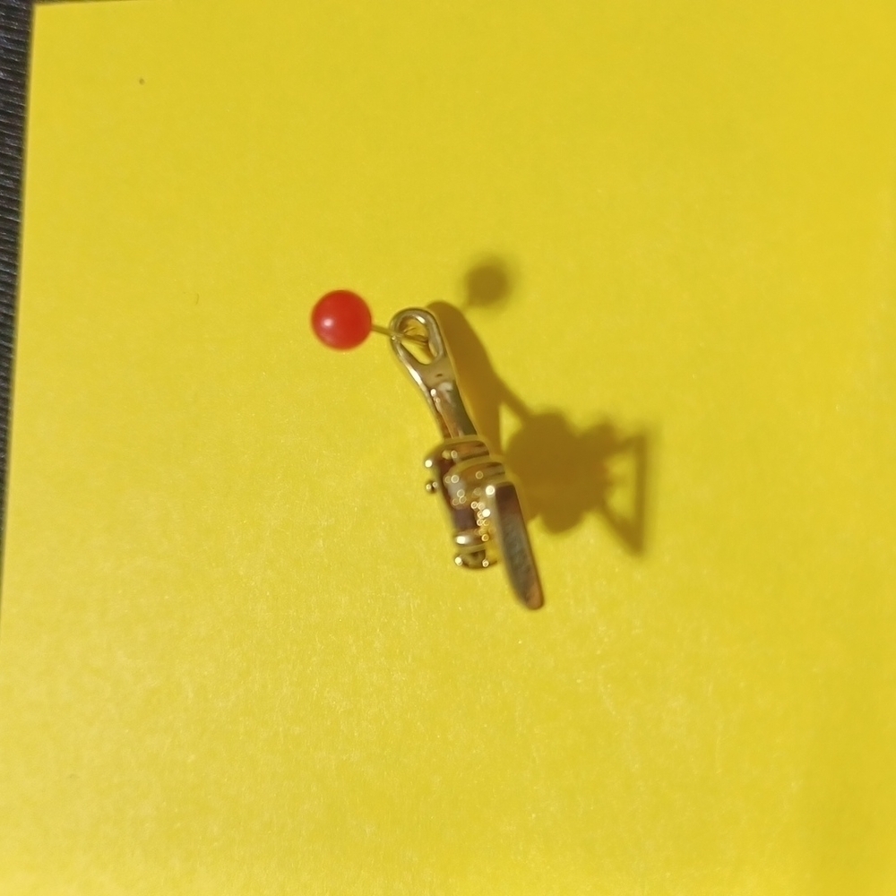 Pendant With Ruby Red Set In Gold Mounting Will G… - image 4